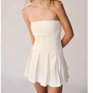 NWT Free People Mini White Strapless dress Size L